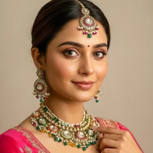 Multicolor Kundan Statement Necklace Online