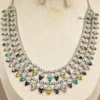 Multicolor layered AD Statement Necklace