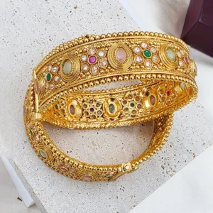 Stone & Kundan Kada Bangle