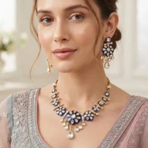 Polki Meenakari Necklace Set