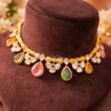 Smita Necklace Set with Premium Polki & Stone