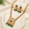 Long Kundan Necklace with Stones