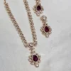 Ruhani Ruby Kundan Long Necklace Set