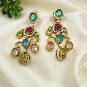 Sabyasachi Inspired Navratan Statement Earrings