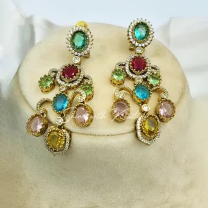 Sabyasachi Inspired Navratan Statement Earrings