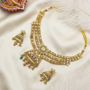 Alternative view of Multi-Layered Kundan NecklaceSet