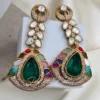 Navratna Kundan Statement Earrings