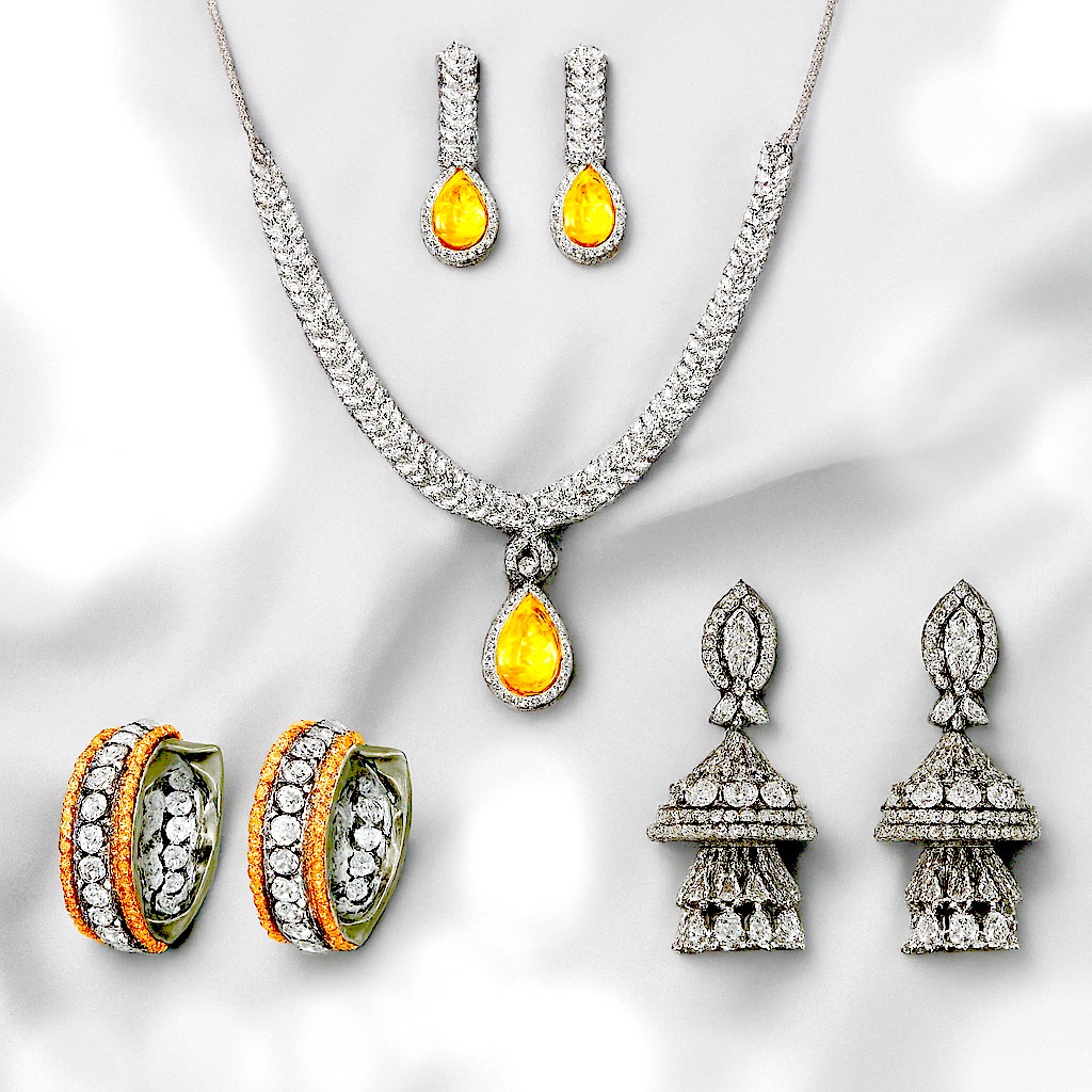 Buy Online -Trendy CZ, Silver Plated artificial jewelry