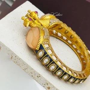 Shop Peacock Polki Stone Kada Bangles