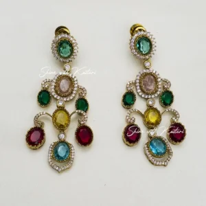 Shop Sabyasachi Inspired Navratna Statement Earrings