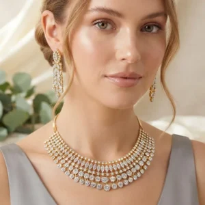 Shop Diamond Look alike Necklace Set