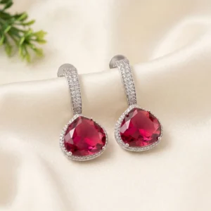 Alternative view of Rhea CZ and Stone Earrings