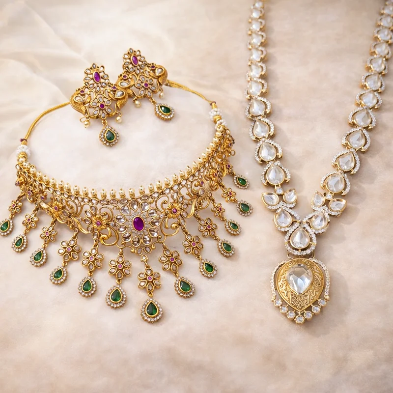 Gold Look Indian Chokers