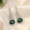 Long CZ Stone Earrings