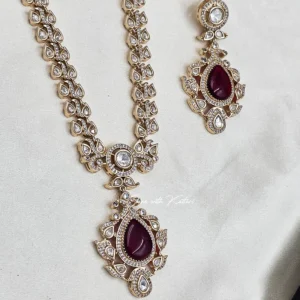 Shop Long Kundan Necklace with Stone