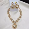 Polki Teardrop Bridal Necklace Set