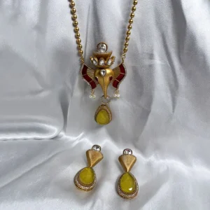 Ethnic Ganpati Necklace with Earrings - Image 8