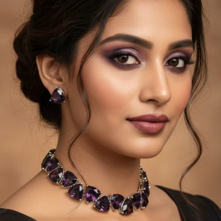 Slim AD Choker with stones Online