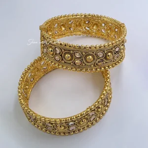 Alternative view of Antique Gold Kundan Cuff Bracelet