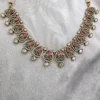 Blush Pink & Emerald Kundan Statement Necklace
