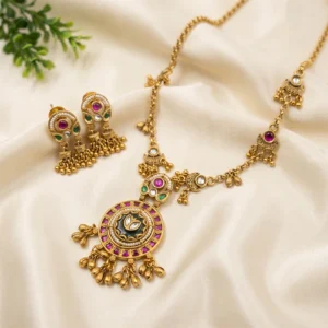Long Necklace in Ruby