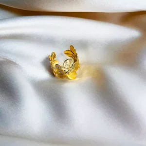 Gold Fleur Rings