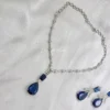 Midnight Sapphire Teardrop Necklace Set