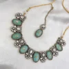 Mint Kundan Statement Necklace Set