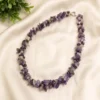 Natural Amethyst Chip Stone Necklace