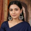 Oxidized Silver Chandbali Earrings