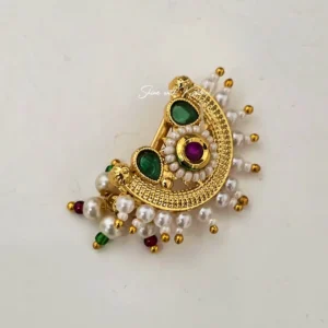 Alternative view of Moti Pearl Classic Nose Ring