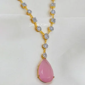 Gold Finish American Diamond Set