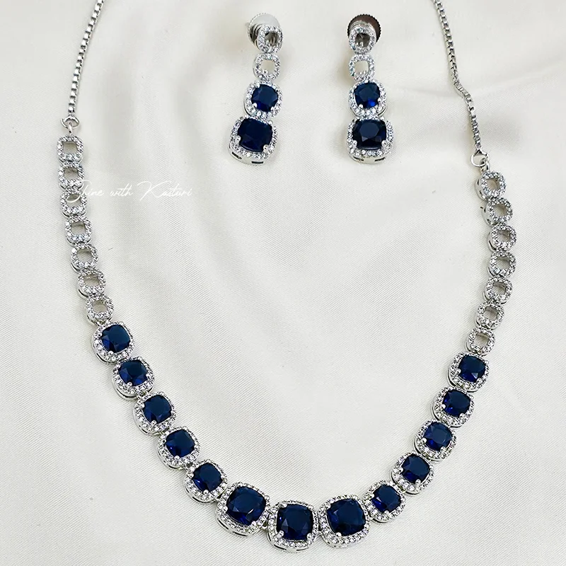 Shaya American Diamond Choker Necklace with stones