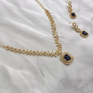 Royal Noir Gold Statement Necklace Set