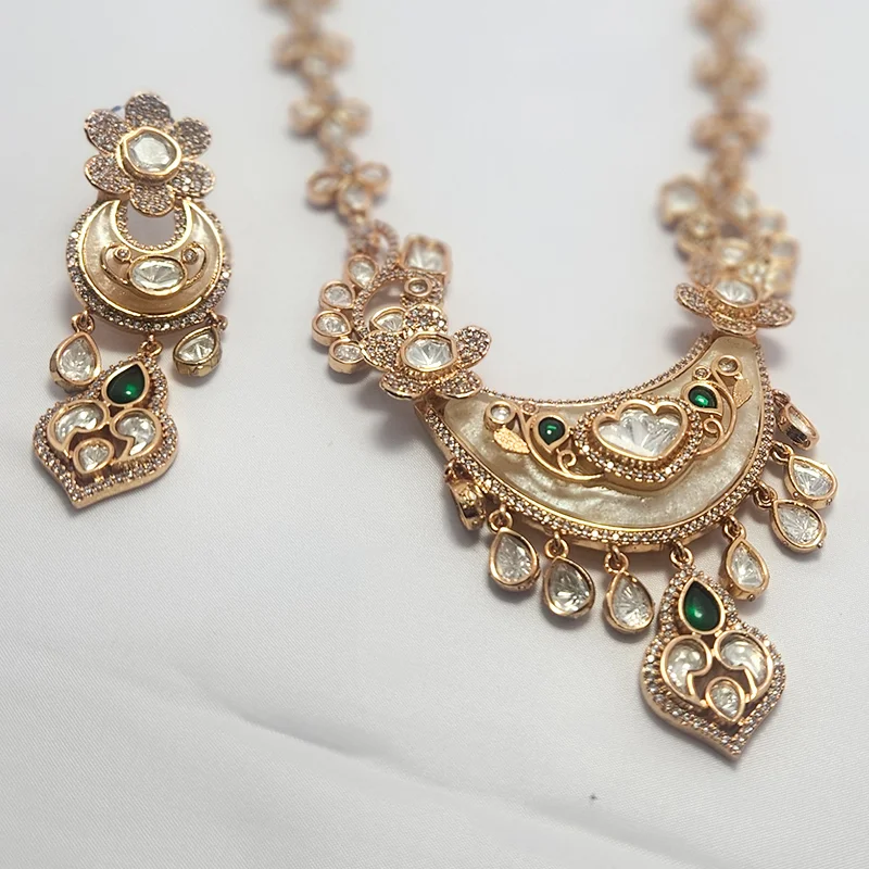 Sofia Royal Polki Mother of Pearl Pendant Necklace - Image 7