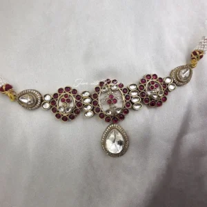 Ruby Floral Kundan Choker Necklace