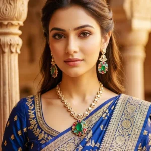 Sabyasachi Inspired Kundan Necklace Set Online