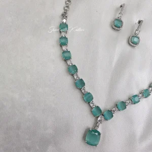 Alternative view of Aqua Stone Necklace & Earring Set