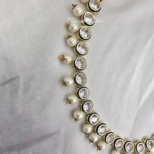 Alternative view of Royal Pearl Drop Kundan Necklace