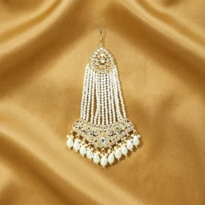 Shop Pearl Kundan Passa Hair Accessory