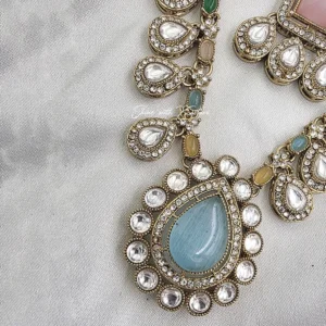 Alternative view of Royal Polki Multicolor Layered Necklace Set