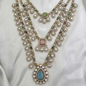 Shop Polki Multicolor Layered Necklace Online