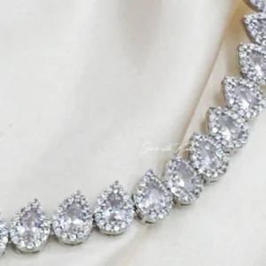 Alternative view of Ariana Teardrop CZ Statement Necklace Set