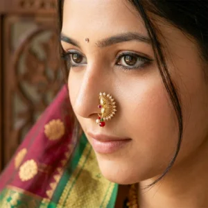 Peshwai Pearl Nath - Traditional Maharashtrian Nose Ring