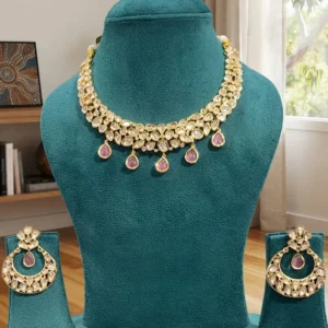 Tyani Finish Classic Kundan Choker Set - Image 3