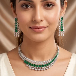 Emerald-CZ-Necklace-Set-for-Women