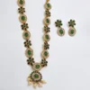 Emerald Floral Kundan Necklace Set