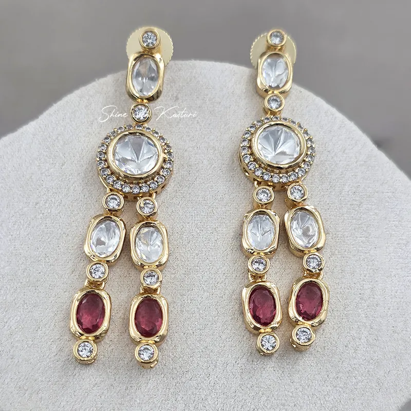 Ruby Glow Kundan Layered Necklace - Image 4