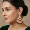 Kundan Chandbali Jhumka Earrings