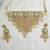 Royal Kundan Green Choker Necklace Set
